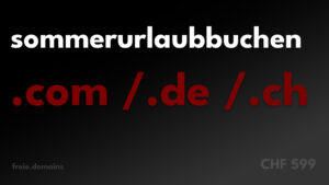 sommerurlaubbuchen.com/ .de/ .ch - Alle drei Domains sprechen Sommerurlaubbuchungen an und jede Endung spezifische Märkte und Zielgruppen
