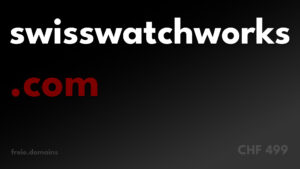 Die Domain swisswatchworks.com ist eine Premium-Domain mit enormer Markenkraft – besonders für alles rund um Schweizer Uhrmacherkunst.