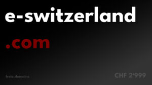 e-switzerland.com - Das digitale Tor zur Schweiz.Diese Domain eignet sich perfekt für E-Business, Fintech, Tourismus oder Regierungsprojekte.