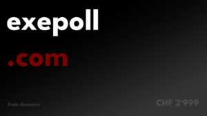 Die Domain exepoll.com hat ein klares und professionelles Branding-Potenzial. Sie kombiniert „exe" und „poll“ (Befragung, Umfrage).