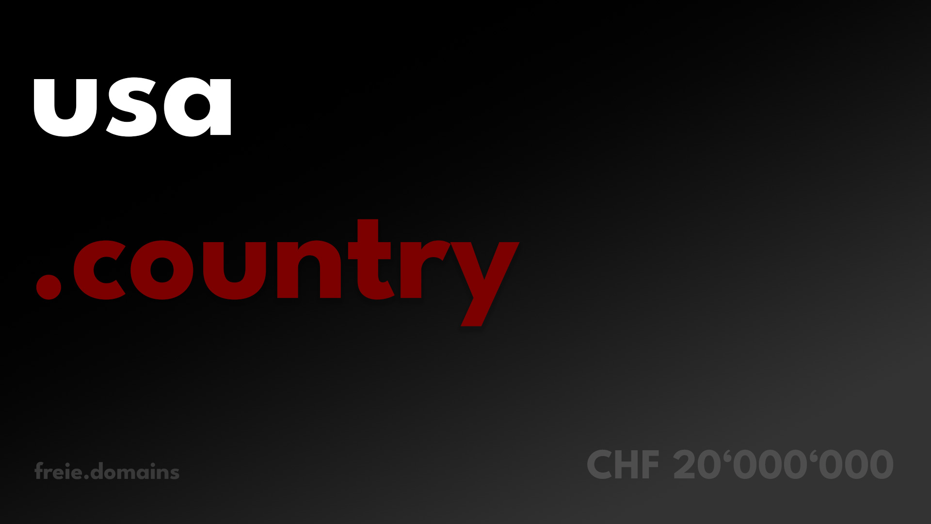 usa.country ist die stärkste und wertvollste Domain im Portfolio von freie.domains. Kaufen oder gewinnen - du entscheidest selbst!