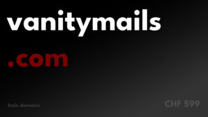 vanitymails.com jetzt erwerben und mit einem Web-Projekt starten! Die ultimative Marke für personalisierte E-Mail-Identitäten.