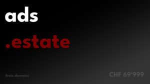 Die Domain ads.estate ist kurz, einprägsam und thematisch stark, weil sie zwei klare Begriffe verbindet: „ads“ (Werbung) und „estate“ (Immobilien).